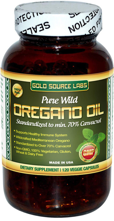 Wild Oregano Oil Capsules - 120 Liquid Veggie Softgels - Pure Standardized Wild Oregano Leaf Extract offers 70% Carvacrol (32 mg) for Immune System H