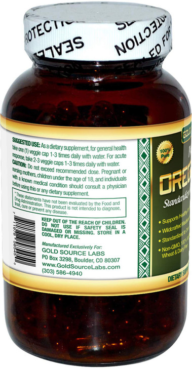 Wild Oregano Oil Capsules - 120 Liquid Veggie Softgels - Pure Standardized Wild Oregano Leaf Extract offers 70% Carvacrol (32 mg) for Immune System H