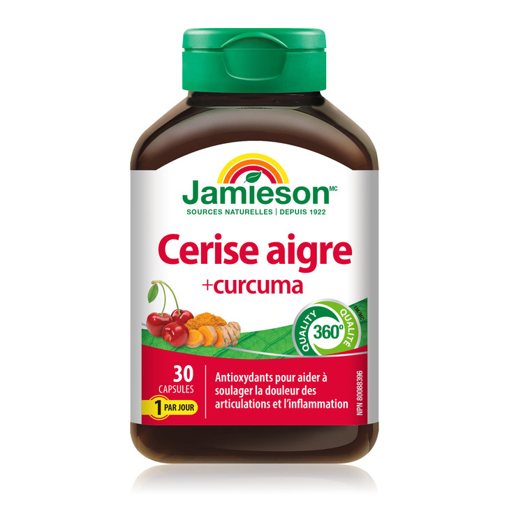 Jamieson Tart Cherry & Turmeric, 30 Capsules