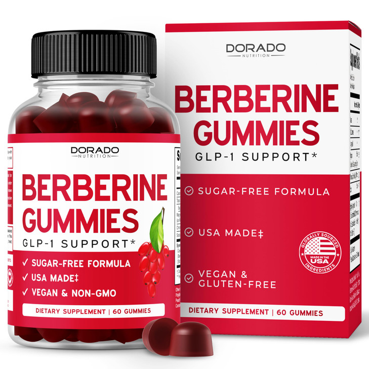 Berberine Gummies with Ceylon Cinnamon (1,200mg) Premium Sugar-Free Berberine Ceylon Cinnamon Supplement for Adults - Third-Party Tested, Non-GMO & M