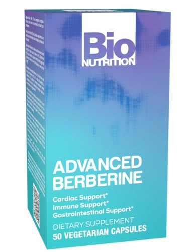 Bio Nutrition Advanced Berberine 50 Vegetarian Capsules | 1,200 Milligram Berberine | Immune System | Healthy GI