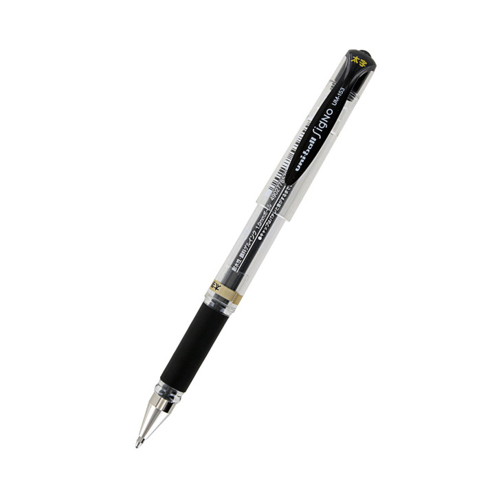Uni-Ball Signo UM-153 Gel Ink Rollerball Pen, 1.0mm, Broad Point, Black Ink, Pack of 6