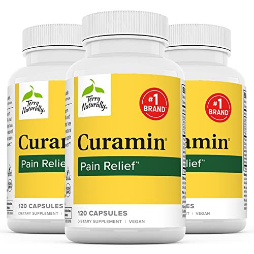 Terry Naturally Curamin - Curcumin Supplement for Circulation & Endorphin Support - Support for Occasional Discomfort - Aids Healthy Muscles - 120 Ca