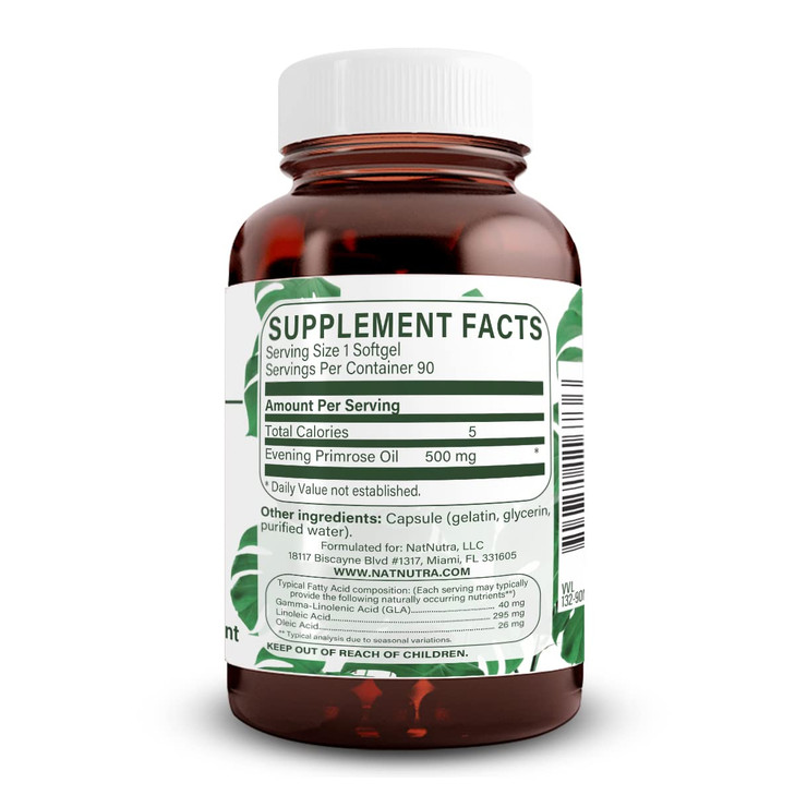 Natural Nutra Evening Primrose Oil Supplement from Fatty Acid, Nerve Health, Helps Reduce Skin Blemishes, Balance Body Secretions, Promote Heart Heal