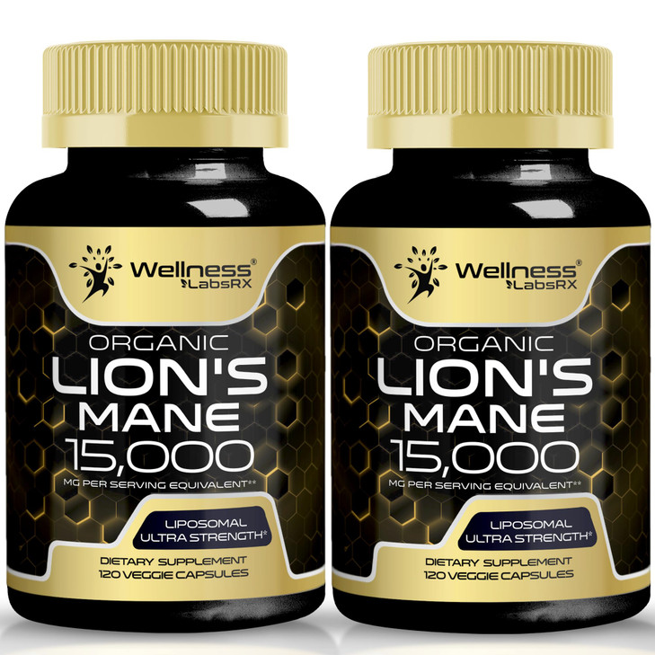 Lions Mane Supplement Capsules - 120 Count - Mushroom Supplement, Brain Supplements for Memory and Focus, Lion's Mane Mushroom Capsules - Cognitive &