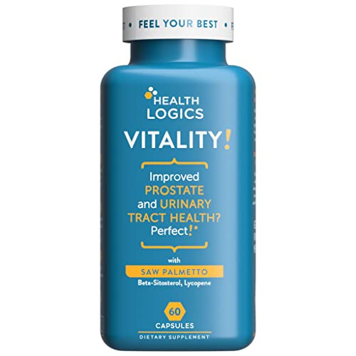 Health Logics Vitality! Prostate Health Formula-with Saw Palmetto, Phytosterols, Lycopene, Pumpkin, Stinging Nettle-Supports Prostate and Urinary Hea