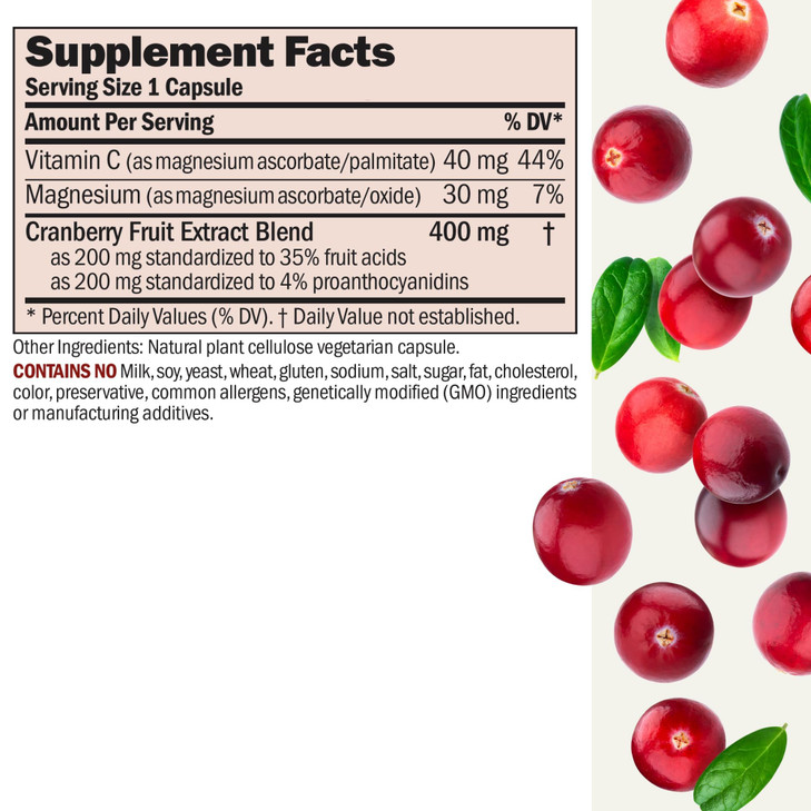 ANDREW LESSMAN Cranberry Benefits - 360 Capsules - Supports Bladder, Kidney and Urinary Tract Health. High Potency Standardized Extracts of Cranberry