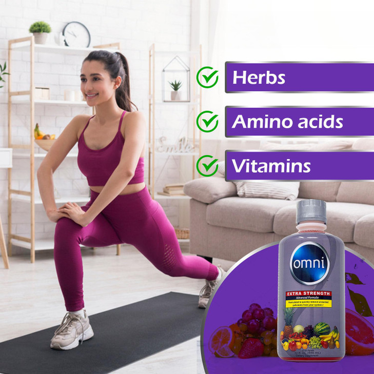 Wellgenix Omni Cleansing Drink, Extra Strength Body Detox, Herbal Cleanse Detox Liquid. Flush Your System, Fruit Punch Flavor, 32 Fl Oz, Premium Deto