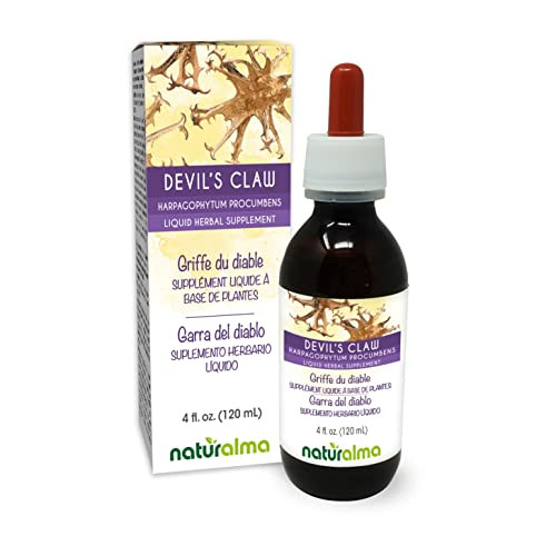 Naturalma Devil's Claw (Harpagophytum procumbens) Root Alcohol-Free Tincture - 4 fl oz Liquid Extract in Drops - Herbal Supplement - Vegan