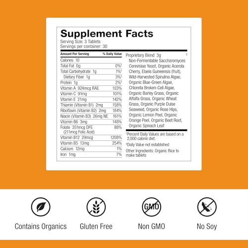 Dr. Schulze's SuperFood 100 - Everyday Superfood Supplement to Support Overall Wellness - Mutivitamin Support for Cellular Nutrition & Energy - Clean