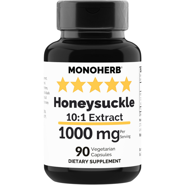 MONOHERB Honeysuckle Extract 1000 mg - 90 Vegetarian Capsules