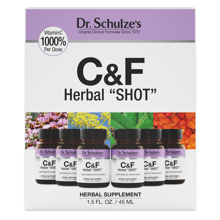 Dr. Schulze's Herbal Shot | Organic Extract | Gluten-Free & Non-GMO for Immune System Support | Total 9 Fl. Oz. | 6 Servings
