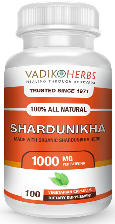 Vadik Herbs Certified Organic Shardunika (Gymnema sylvestre, Gurmar) Powder (100 vegicaps) | Premium Safety-Tested Quality | Trusted Since 1971