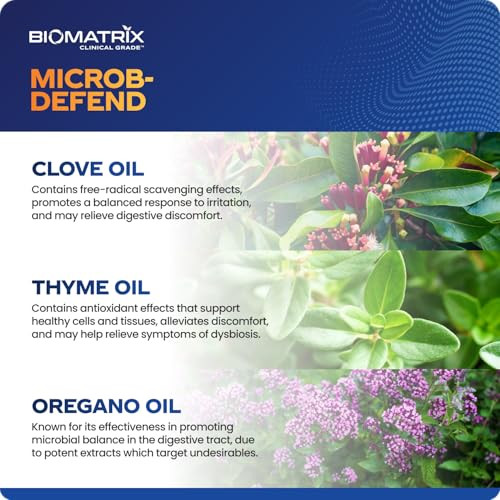 BioMatrix Oil?Blend?of?Thyme,?Oregano,?Clove,?Digestive Supplement?for?Men and Women,?GI Repair?Softgels?|?Microb-Defend (90 Capsules)