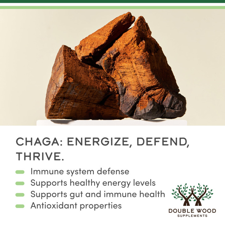 Chaga Mushrooms Capsules 120 Count (1,000mg Chaga Mushrooms Powder per Serving) High in Polysaccharides, Beta Glucans, and Terpenoids - Grown and Mad