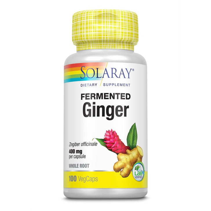SOLARAY Fermented Ginger Root 400mg | 100 VegCaps