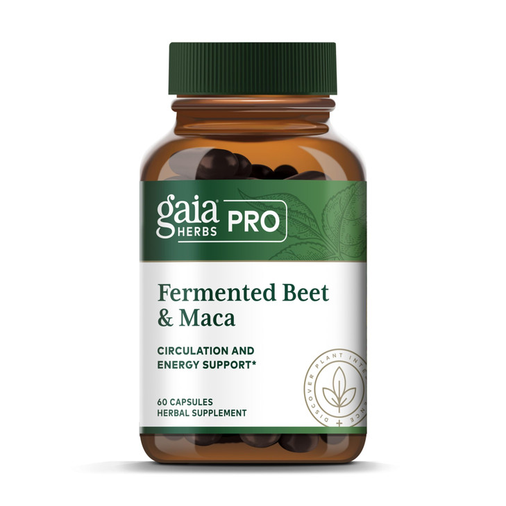GAIA HERBS PRO Fermented Beet & Maca - Healthy Energy & Circulation Support Supplement* - Kidney Health Supplement with Beet & Carrot Root - Vegan, G