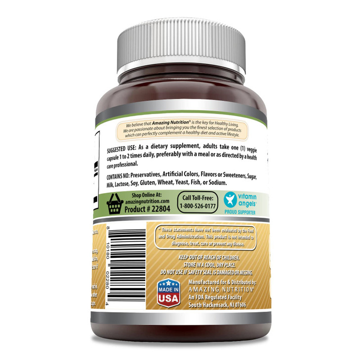 Amazing Formulas Maca 500 Mg | Vegetarian Capsules Supplement | Non-GMO | Gluten-Free | Made in USA (1 Pack | 250 Count)
