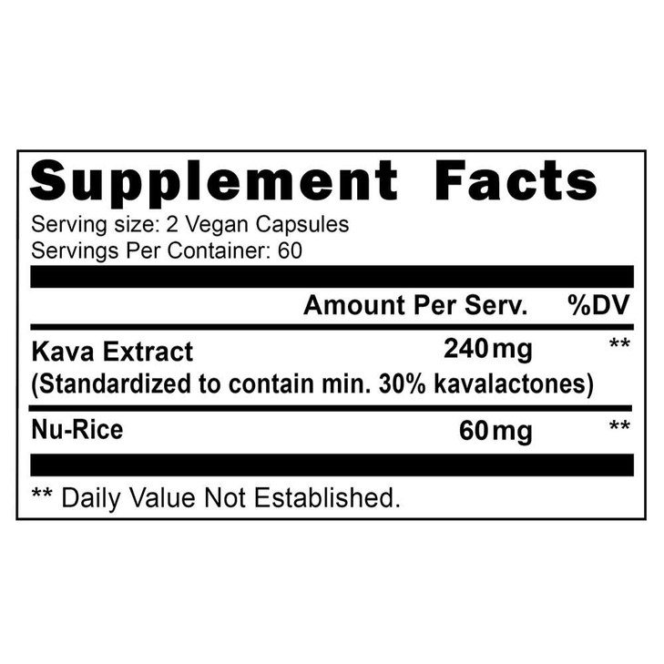 Kona Kava Farm 30% Kavalactone Kava Extract Capsules (120 Capsules)