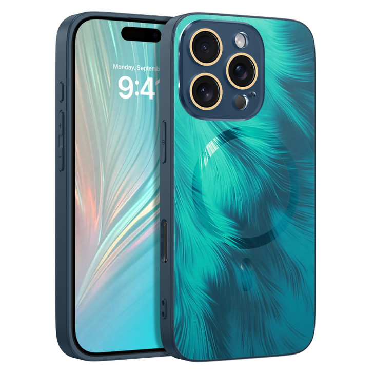 BENTOBEN iPhone 16 Pro Case, Matte Luxury Metallic Luster Shockproof Cover, Full Camera Lens Protector, MagSafe Compatible, Blue