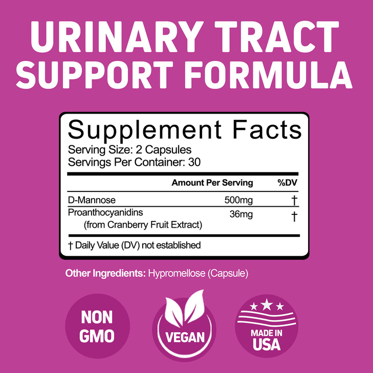 Herbtonics Fast Acting Urinary Tract Cleanse Treatment | Formula UTI with 36 mg PAC | Medical-Grade Cranberry Supplement for Urinary Tract Support (6