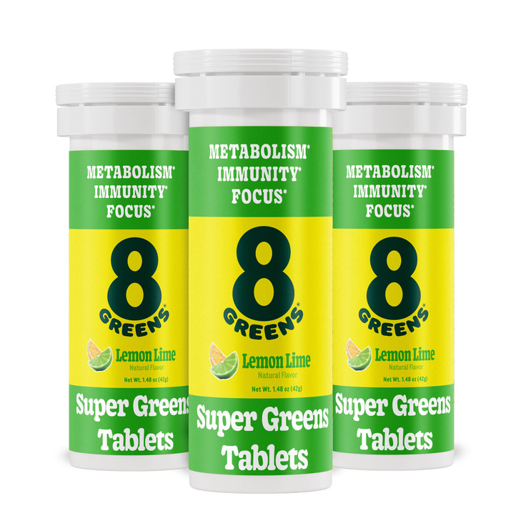 8Greens Supergreens Tablets | Super Greens Powder Superfood, Metabolism Immunity & Focus, Daily Greens Effervescent Tablets, Organic: Aloe Vera, Spir