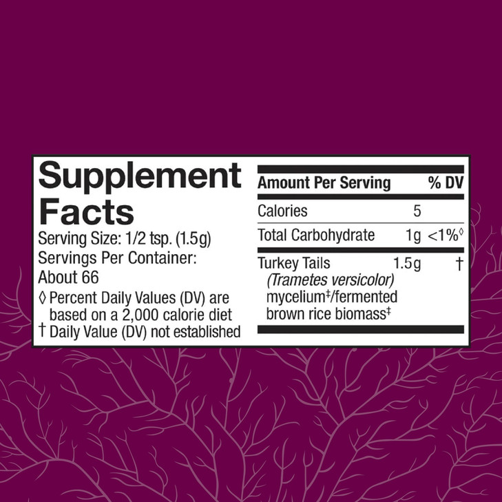 Host Defense Turkey Tail Mushroom Powder - Digestive Health & Immune Response Support Supplement - Mushroom Supplement for Gastrointestinal & Gut Mic