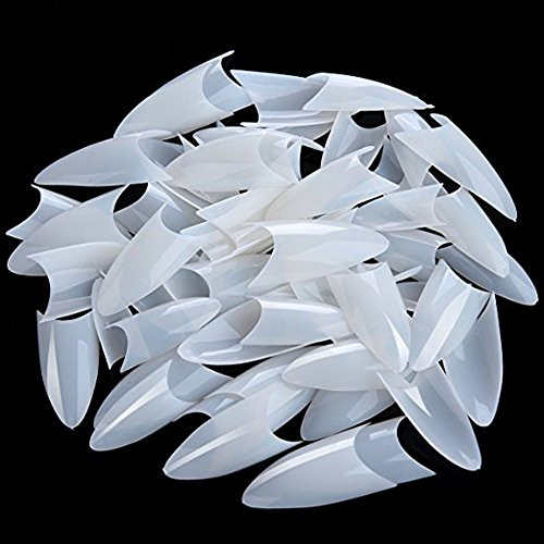 500 Pieces Artificial Nail Art Tips DIY Nail Art Nail Salons (Natural)