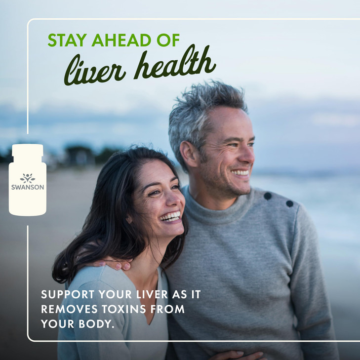 Swanson Milk Thistle (Standardized) - Herbal Liver Support Supplement w/ 80% Silymarin - Natural Formula Helping to Maintain Overall Health & Wellbei