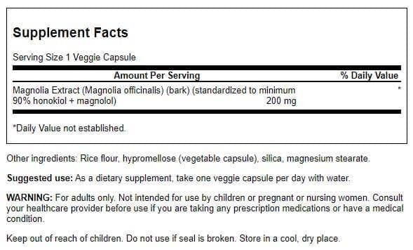 Swanson Magnolia Bark-Herbal Supplement Traditionally Used to Promote Nervous System & Digestive Health Support-May Promote Respiratory Health & Stre
