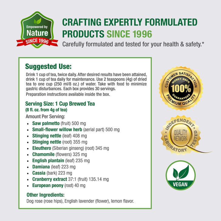 Bell Ezee Flow Urinary Support Tea for Men -A Natural Solution - Helps Ease The Flow and Normalize Urinary Frequency Without The Burning and Dribblin