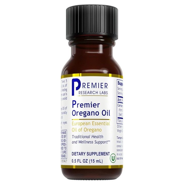 Premier Research Labs Premier Oregano Oil - Oil of Oregano Drops with Carvacrol, Edible Oregano Essential Oil Supplement for Immune & Gut Health - 0.