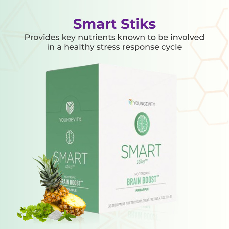 Youngevity Smart | Focus & Clarity | Natural Caffeine | 30 Stick Packs