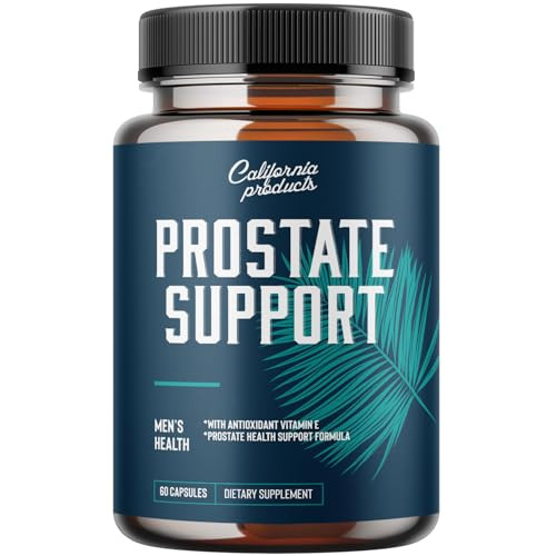 Prostate Support Supplement for Men, Pygeum with Pure Saw Palmetto Berries Extract Vitamins Zinc Plant Sterol Complex Easy Urinary Flow Mens Health