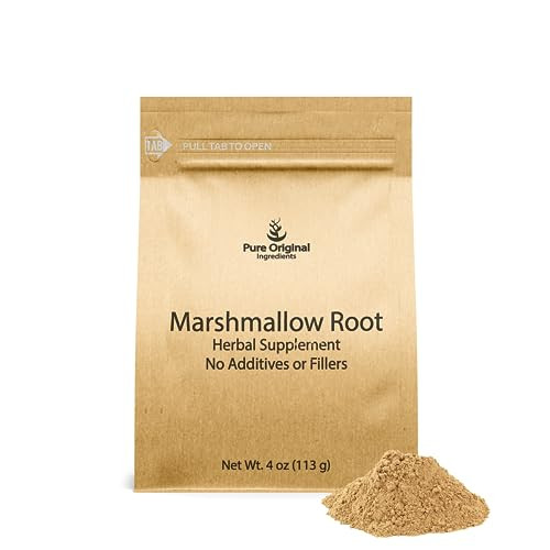 PURE ORIGINAL INGREDIENTS Marshmallow Root Extract (4 oz), Powder, Herbal Supplement