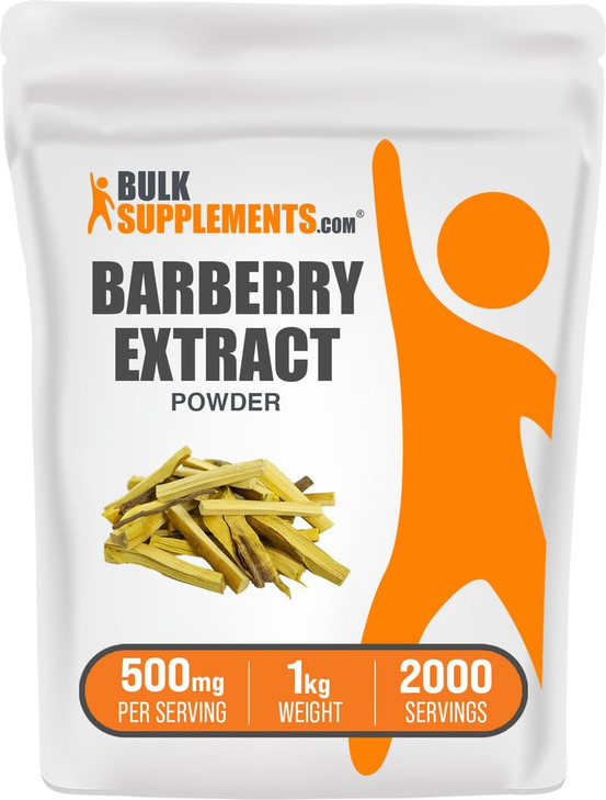 BulkSupplements.com Barberry Extract Powder - Barberry Sypplement, Herbal Supplement - Vegan & Gluten Free, 500mg per Serving, 1kg (2.2 lbs) (Pack of