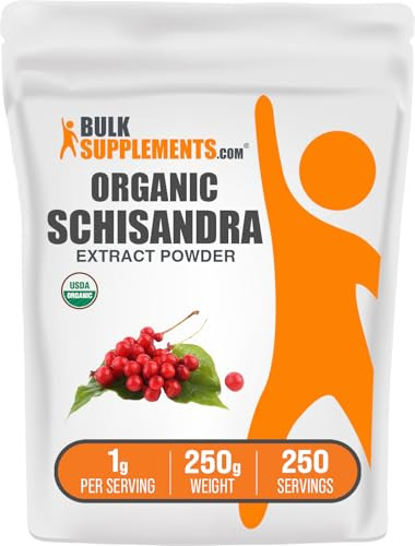 BulkSupplements.com Organic Schisandra Extract Powder - Schisandra Supplement, from Schisandra Berries, Herbal Supplement - Gluten Free - 1g per Serv