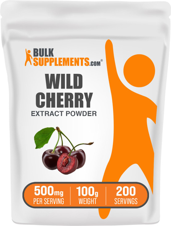 BulkSupplements.com Wild Cherry Extract Powder - Cherry Supplement, Herbal Supplement - Gluten Free, 500mg per Serving, 100g (3.5 oz) (Pack of 1)