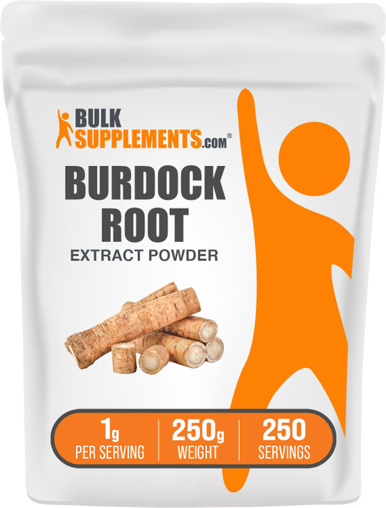 BulkSupplements.com Burdock Root Extract Powder - Burdock Root Powder, Herbal Supplement - Vegan & Gluten Free, 1g per Serving, 250g (8.8 oz) (Pack o
