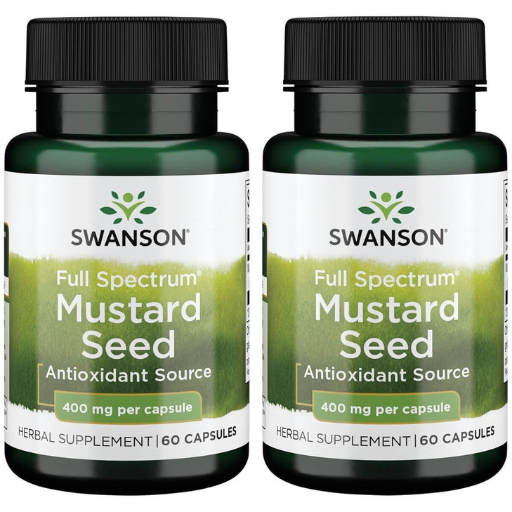 Swanson Full Spectrum Mustard Seed 400 Milligrams 60 Capsules (2 Pack)