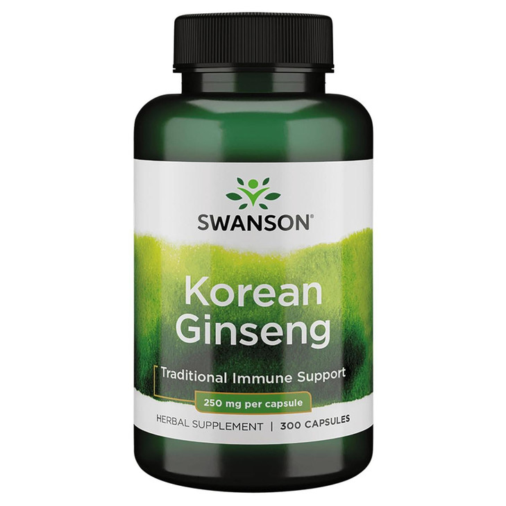 Swanson Korean Ginseng 250 Milligrams 300 Capsules