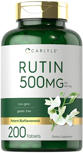 Carlyle Rutin Supplement 500mg | 200 Tablets | Vegetarian, Non-GMO, Gluten Free