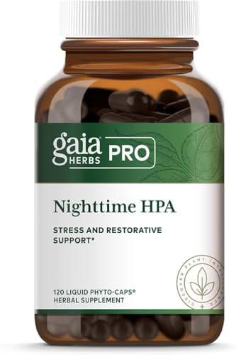 Gaia Herbs Pro Nighttime HPA - Restorative & Healthy Sleep Support Supplement* - Relaxation Support Supplement* with Ashwagandha Root Extract & Cordy