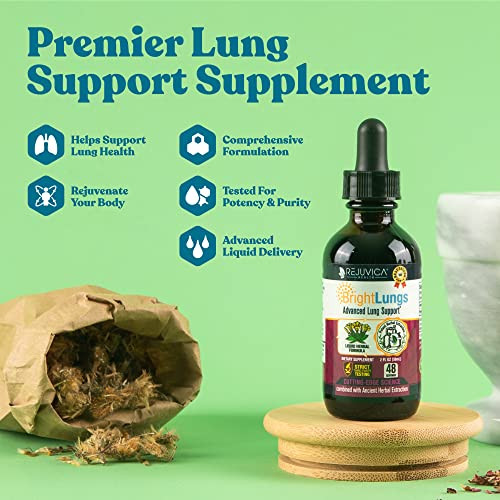 Bright Lungs - Lung Detox Support Supplement to Help Maintain Overall Lung & Respiratory Health - Grindelia, Lobelia, Licorice, Wild Cherry & More!