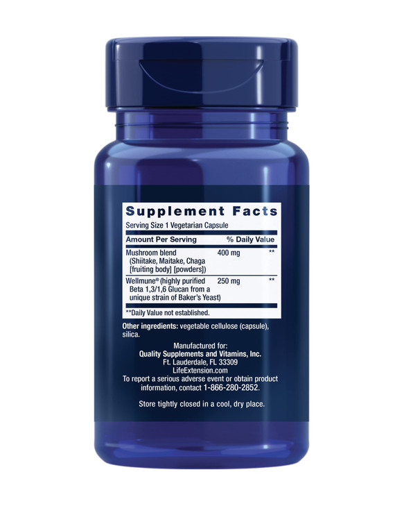 Life Extension Mushroom Immune with Beta Glucans