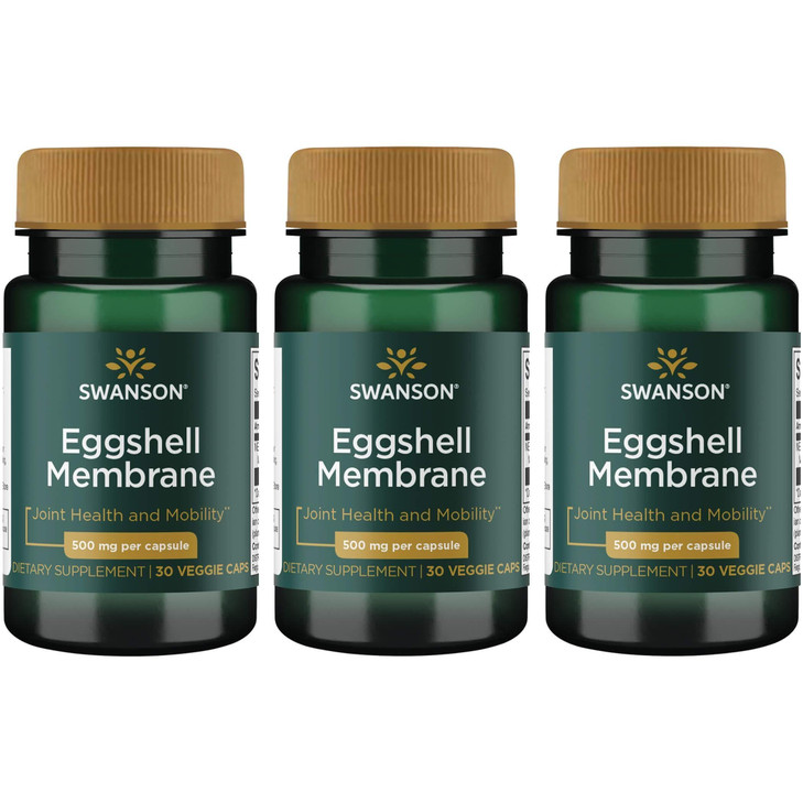 Swanson Eggshell Membrane 500 mg 30 Veg Caps (3 Pack)