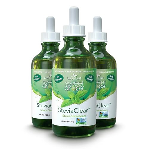 SweetLeaf SteviaClear Sweet Drops - Stevia Liquid Drops Sweetener, Pure Stevia Drops with No Bitter Aftertaste,Liquid Sugar Alternative, Zero Calorie