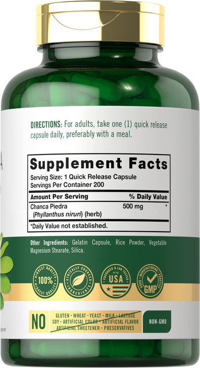 Carlyle Chanca Piedra | 200 Capsules | Non-GMO and Gluten Free Traditional Herb Formula