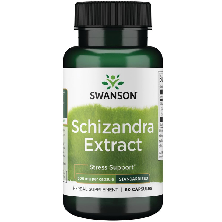 Swanson Schizandra Extract 500 Milligrams 60 Capsules