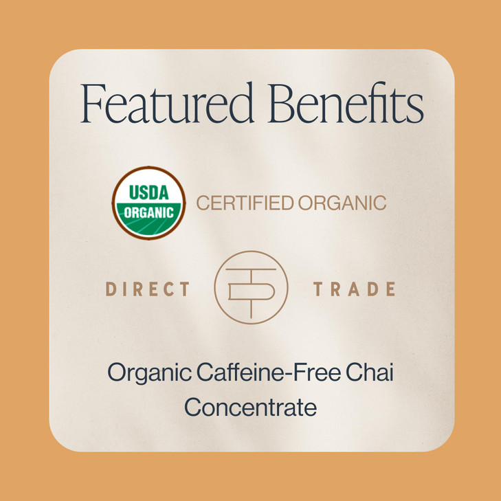 Rishi Tea Turmeric Ginger Chai Latte - Organic Herbal Tea Concentrate with Ginger, Easy-to-Serve Hot or Iced Caffeine Free Chai Mix - 32 oz Carton, 8